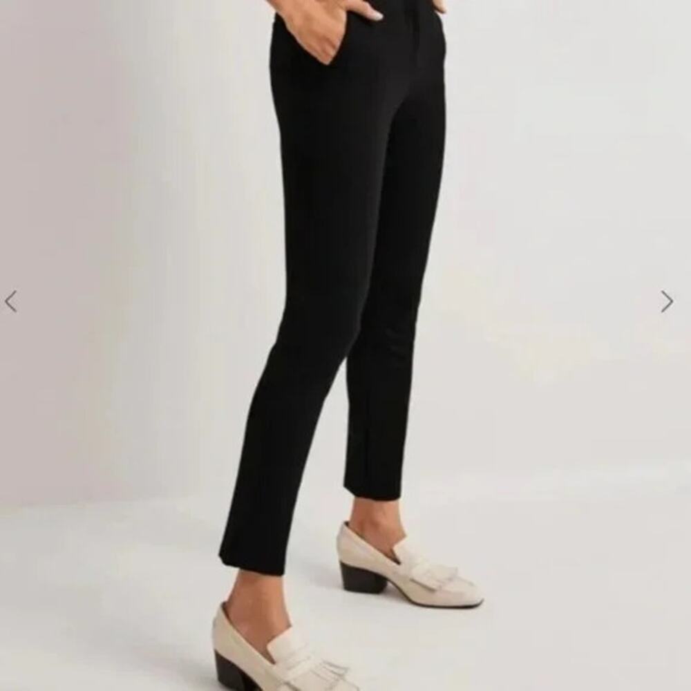 Boden Hampshire Skinny Ankle Zip Pants 7/8 Leggings Trousers Black Womens 12